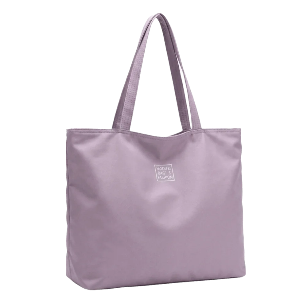 Simple Large Capacity Nylon Shoulder Bag Waterproof Solid Color Tote Bag Multi-purpose Portable Handbag Commuting