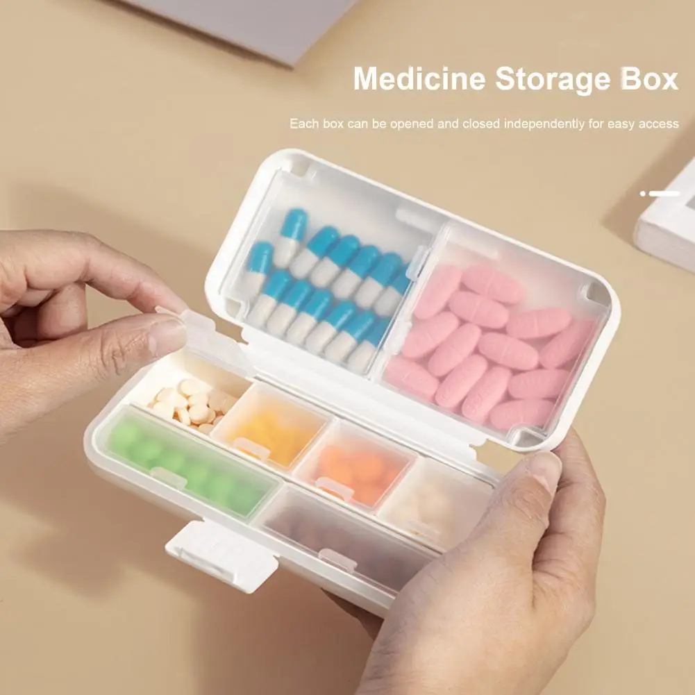 Useful Good Seal Moisture-proof Small Pill Dispensing Box Independent Opening Compact Tablet Organizer Household Products