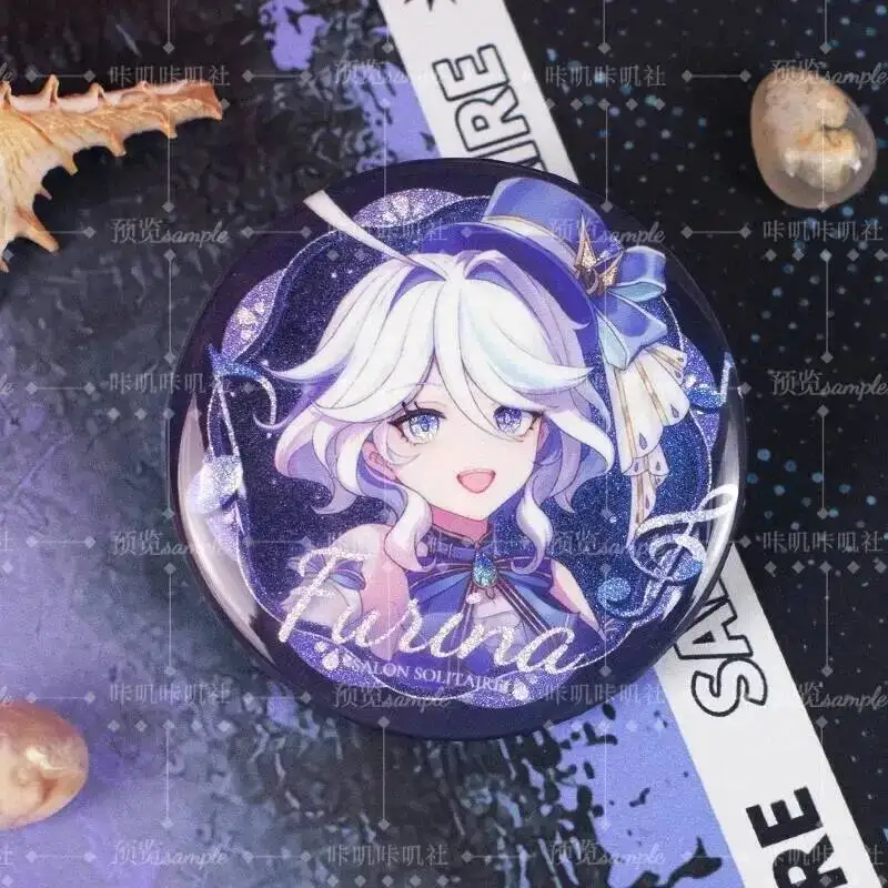 

Значок аниме, лазерный билет, настольное украшение, игра Genshin Impact Furina Focalors, акриловая подставка, фигурка, модель, тарелка, подарок для косплея