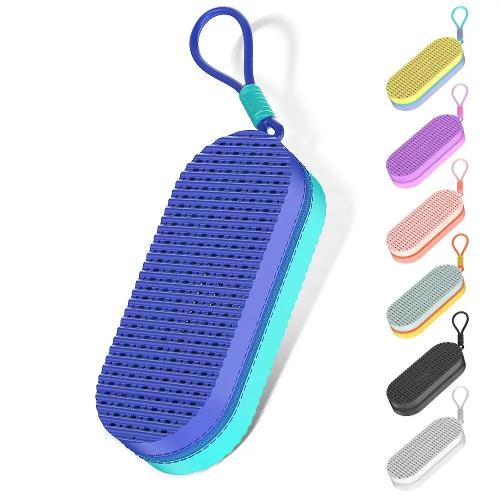 

Silicone Swimming Goggles Case Portable Breathable Glasses Protection Box Drain Hole with Handle Glasses Storage Box