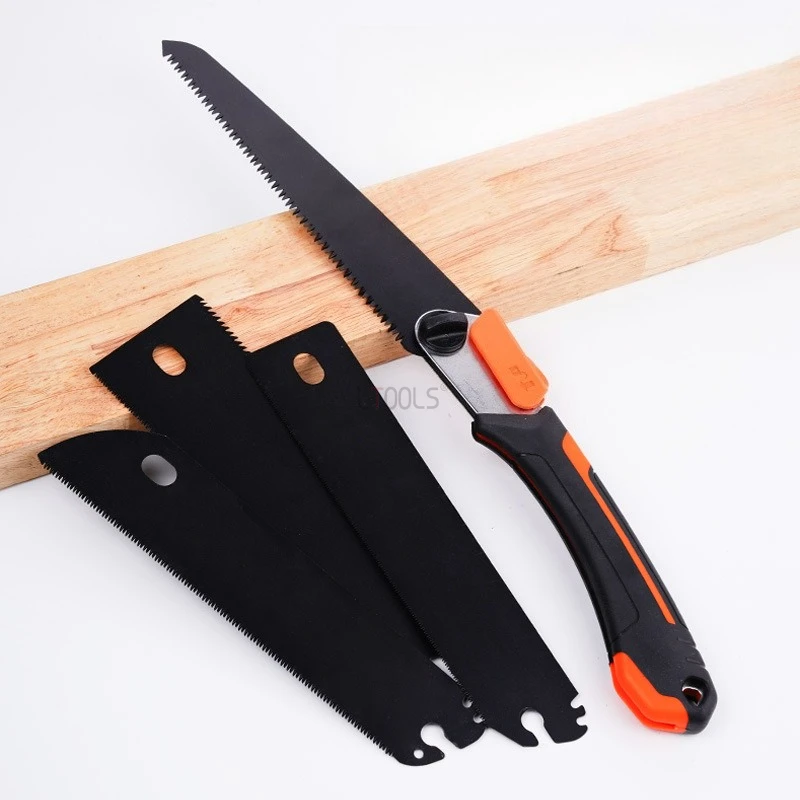 

Woodworking Double-sided Folding Hand Saw Multifunction Outdoor Portable Logging Soft Rubber Handle Prevent Slipping Hand Tools