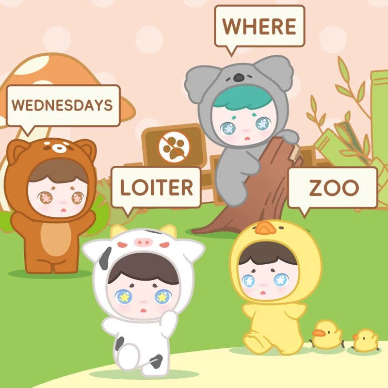 Toycity Laura "ما هو في حديقة الحيوان" سلسلة صندوق أعمى صغير دمية عمل الشكل مغناطيس الثلاجة الديكور اللعب صندوق غامض الهدايا #4