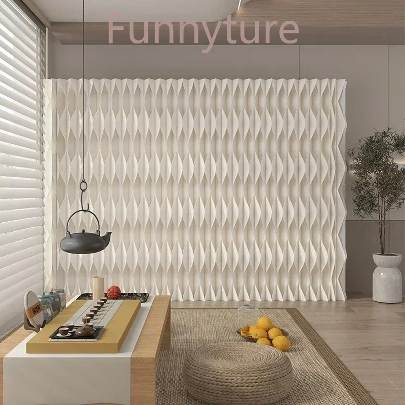 folding screen paper wall exhibition funiture fence partition artifact office partition living room wall paper room divider