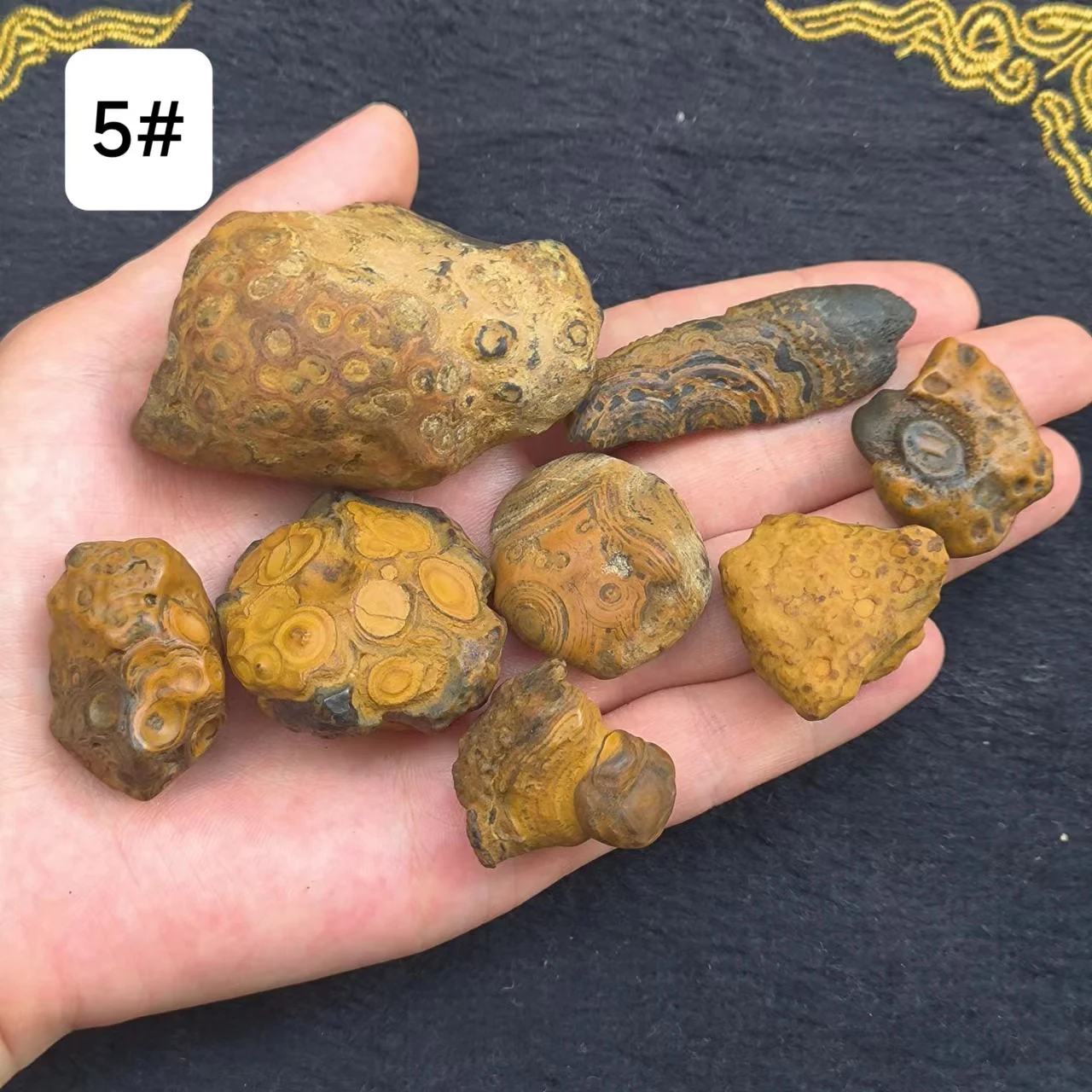 8pcs/lot Natural mengtian beads nine eyes shale beads strong energy rough stone wonderful eyes mystery precious accessories gem