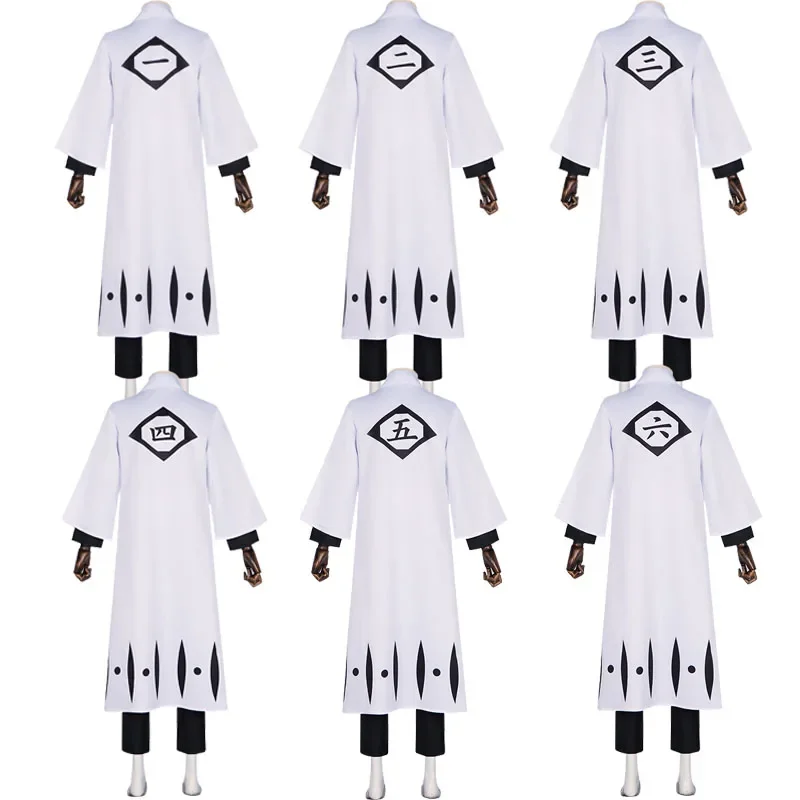 Bleach Cosplay Costume Soul Society Gotei 13 Captain Kimono Set Aizen Sousuke Kuchiki Byakuya Die Pa Unohana Retsu Soi Fon