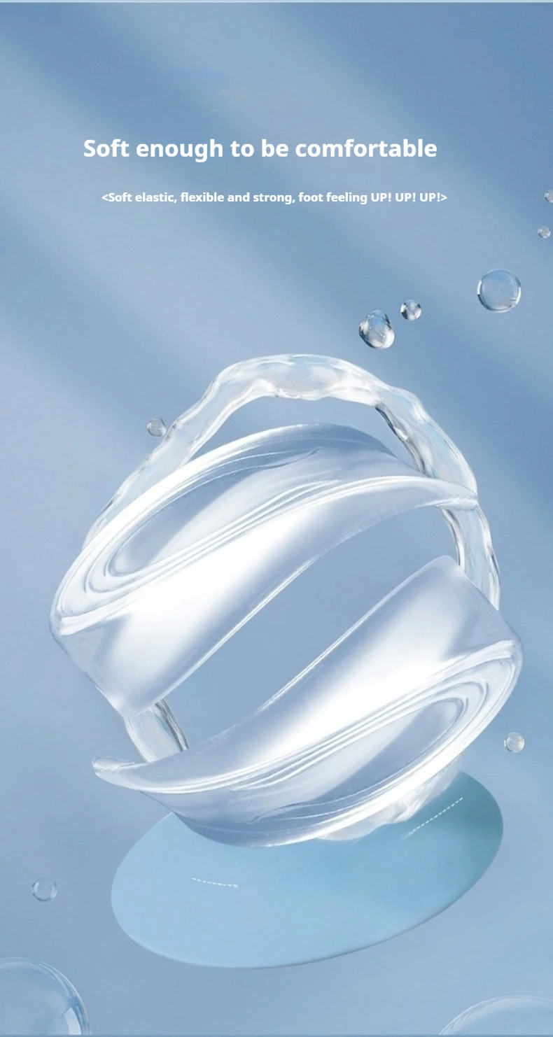 Höhenvergrößernde Einlegesohlen für Herren und Damen, unsichtbare elastische Fersenpolster, stoßdämpfende Silikon-Einlegesohlen, 2 Stück/4 Stück – Detail 4