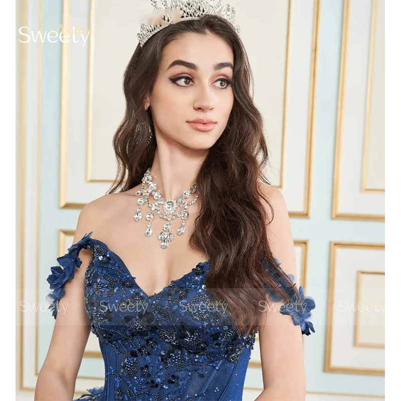 

Graceful Quinceanera Dresses Organza With Embroidery Sequins Princess Ballgown Boatneck Sleeveless Customized Prom Dress Lace Up