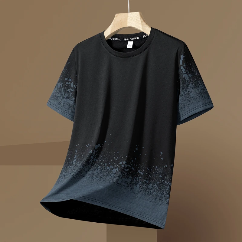 Quick Dry Sport T Shirt Men'S 2025 Short Sleeves Summer Casual White Plus OverSize 6XL 7XL 8XL 9XL Top Tees GYM Tshirt Clothes