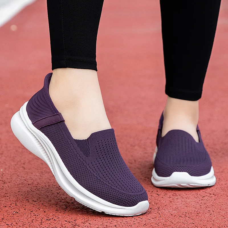 Scarpe da passeggio da donna Fitness mocassino in rete leggera sport estivi appartamenti comodi all'aperto Sneakers traspiranti sandali di grandi dimensioni 35-41