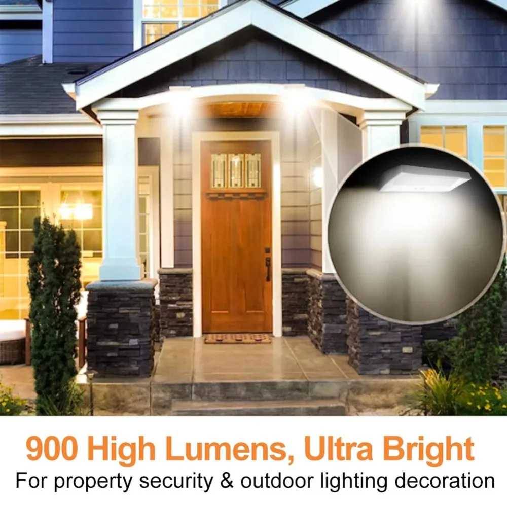 B50C Outdoor Solar LED Light With PIR Motion Sensor, Rechargeable Waterproof Security Spotlight For Garden, Patio Illumination