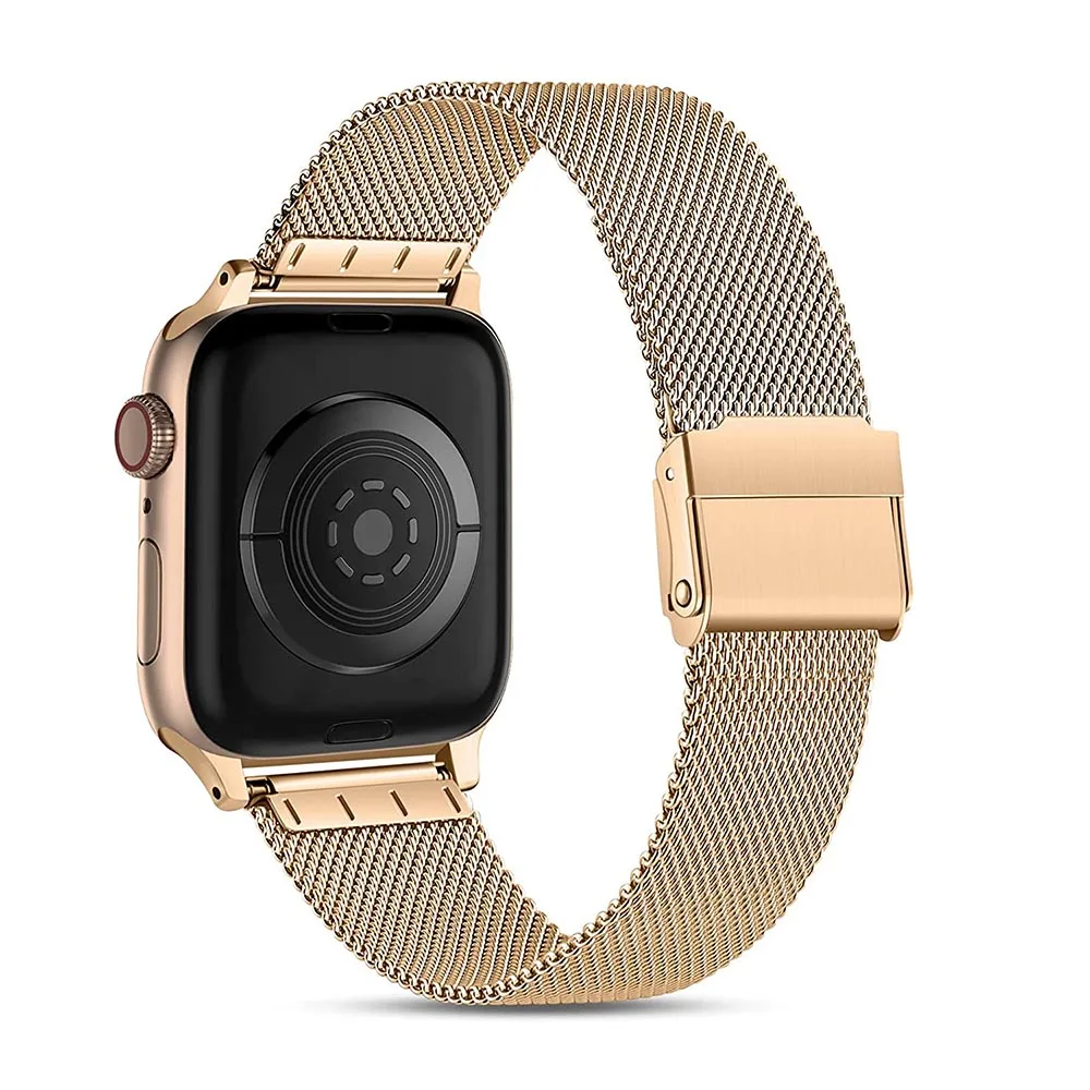 Milanese Stainless Steel band For Apple Watch S9/8/S7/6/SE/5/4/3/2/1 band Series 38/42MM/40/44MM/41/45MM Bracelet metal strap