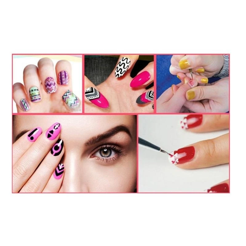 3pcs unhas arte pincels pintura gel acrílico design unhas nylon pintura unhas caneta desenho para unhas