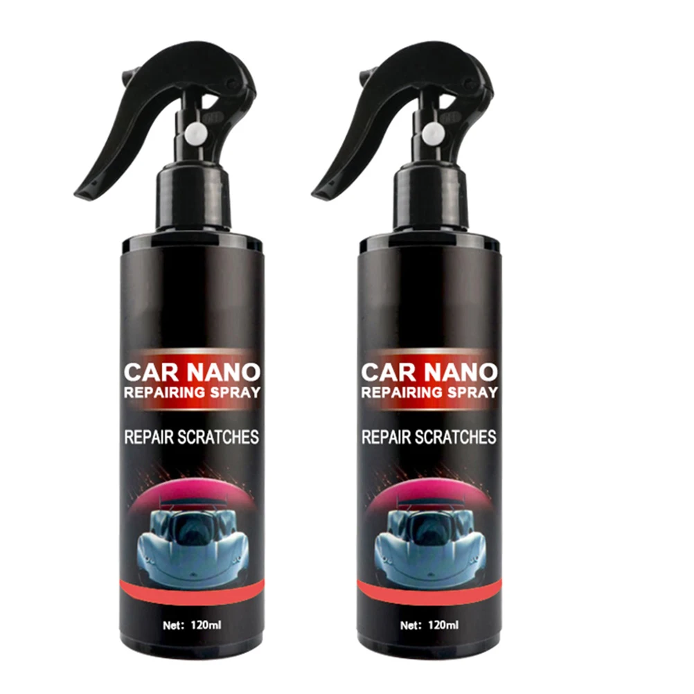 

2pcs Car Nano Repairing Spray 120ml Scratch Remover Polish Wax Liquid Coating For Car Paint Surface Cleaning Maintenance