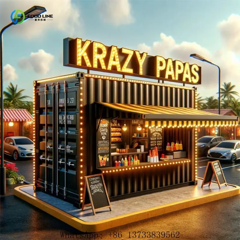 Customized Outdoor Kitchen Restaurants Bars Best Selling Containers Coffee Shops Food Kiosks Low Cost Prefabricated Containers
