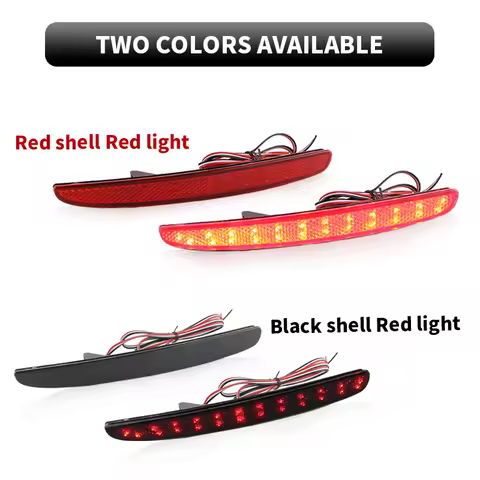 2PCS LED Rear Bumper Reflector Brake Lights Canbus For 2016-up Honda Civic Hatchback Type-R or SI 4-Door Sedan Car Accessories