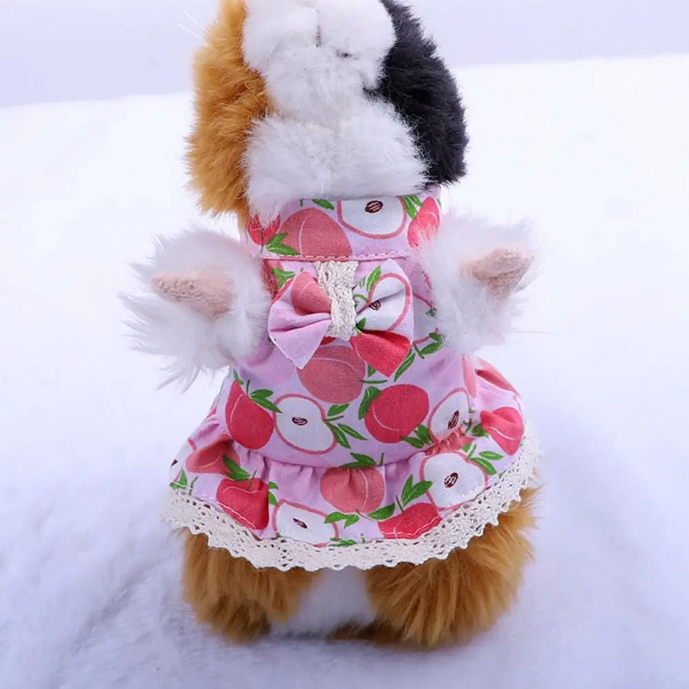 Fashion Convenient Peach Print Pet Rabbit Hamster Leash Rope Fastener Tape Firmness Hamster Harness Dress Pet Supplies