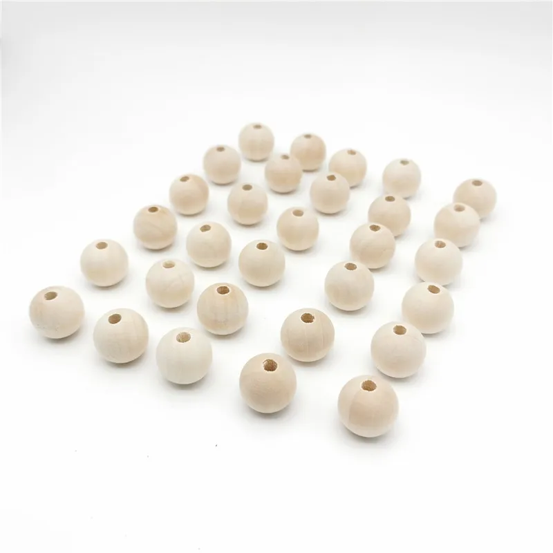 1-500pcs/Lot Natural Wooden Beads for Jewelry Making Accessories Round Loose Spacer Beads Wood Pearl Balls Charms DIY Bracelet