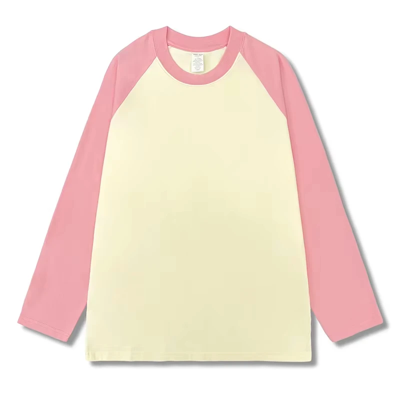 2026 Damen Locker Sitzende Langarm-T-Shirts Herbst Winter Mode O-Ausschnitt T-Shirt Patchwork Lässige Oberteile Herrenbekleidung – Detail 6