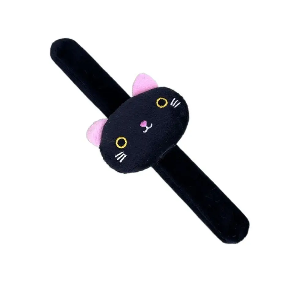 Simulation Plush Cat Slap Band Cute Doll Wrist Style Slap Bracelet Series Black Soft Plush Doll Slap Bracelet Christmas