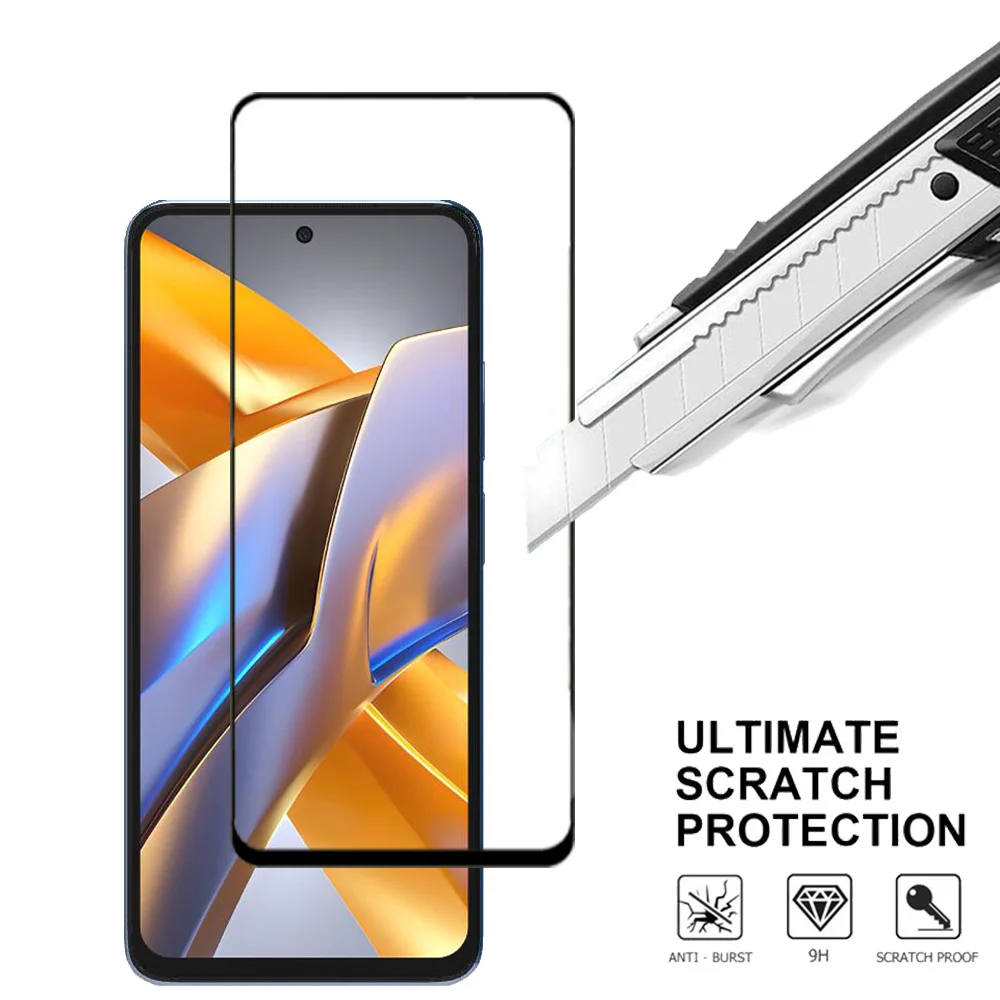 Movie, Poco M5S Pelicula de Vidro Temperado Little M5 S F5 X5 Pro Screen Protector Glass For Xiaomi Poco F5 Pro 5G Tempered Glass & Camera Protetion