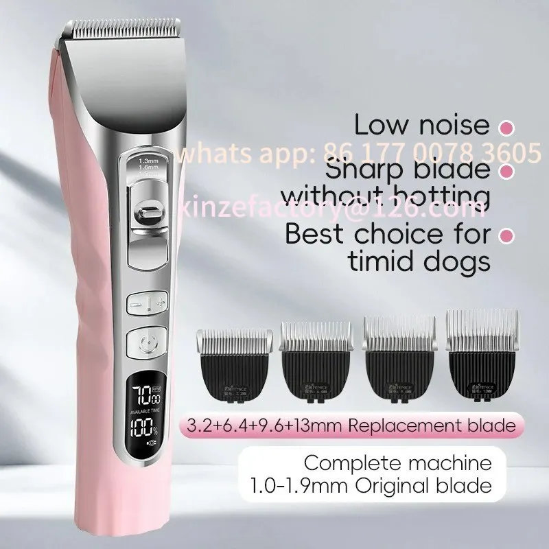 

Customizable Upgrade Capacity Cordless LCD Screen Pets Dog Grooming Clippers Rechargeable Haircut Shaver for Trimming Salon