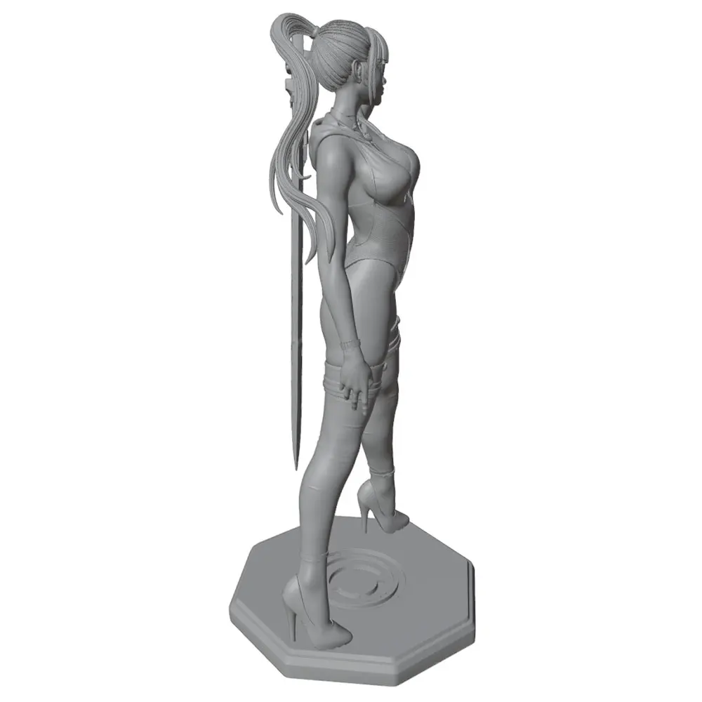 1/24 Anime Character Statue GK Miniature 3D Printed Gray Model Figurine DIY Doll Collection Unassembled And Unpainted
