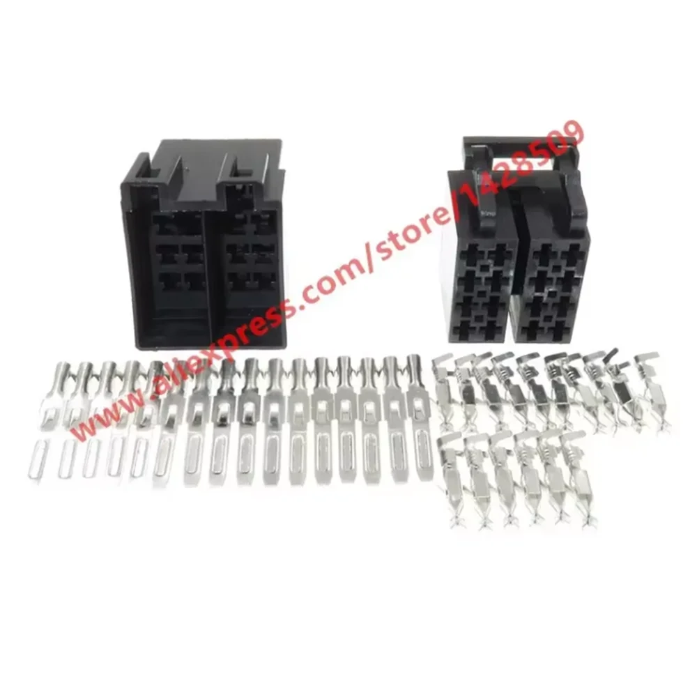 1 Set 16 Pin 3.5mm Auto Audio Connector Automotive ISO Wire Plug Female Male Wire Socket