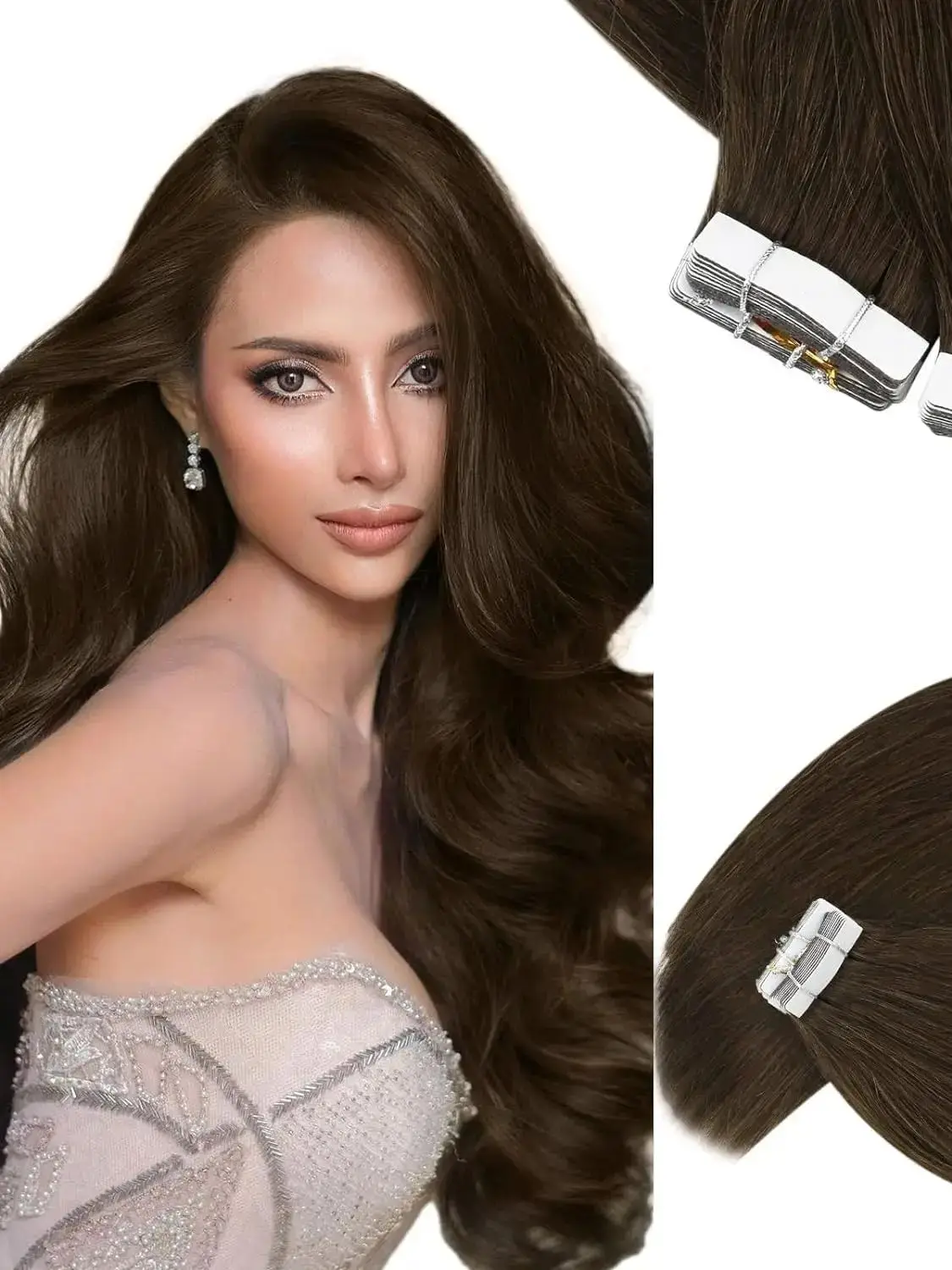 

VeSunny Hair Tape In Hair Extensions Human Hair Blonde Hair Extensions Brazilian Hair Highlights Balayage Hair Extensions 20Pcs