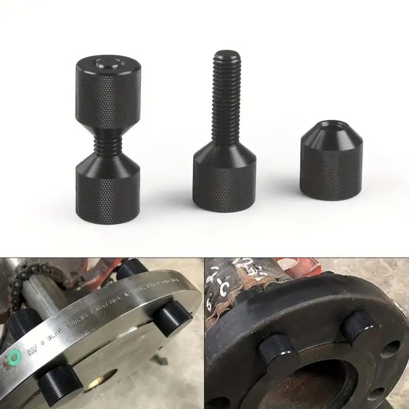 2 Piece Precision Metal Flange Locating Pin Set Dual Hole Dowel Assembly Tool for Accurate Positioning and Alignment