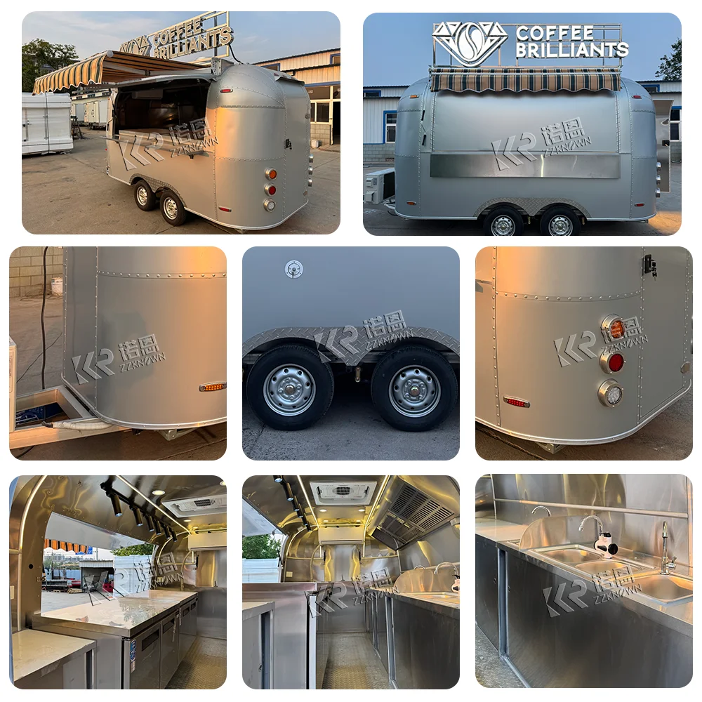 شاحنة طعام صغيرة بائع الشوارع عربة طعام متنقلة للمطبخ والقهوة والطعام والبيتزا ومقطورة شاحنات هوت دوج للطعام