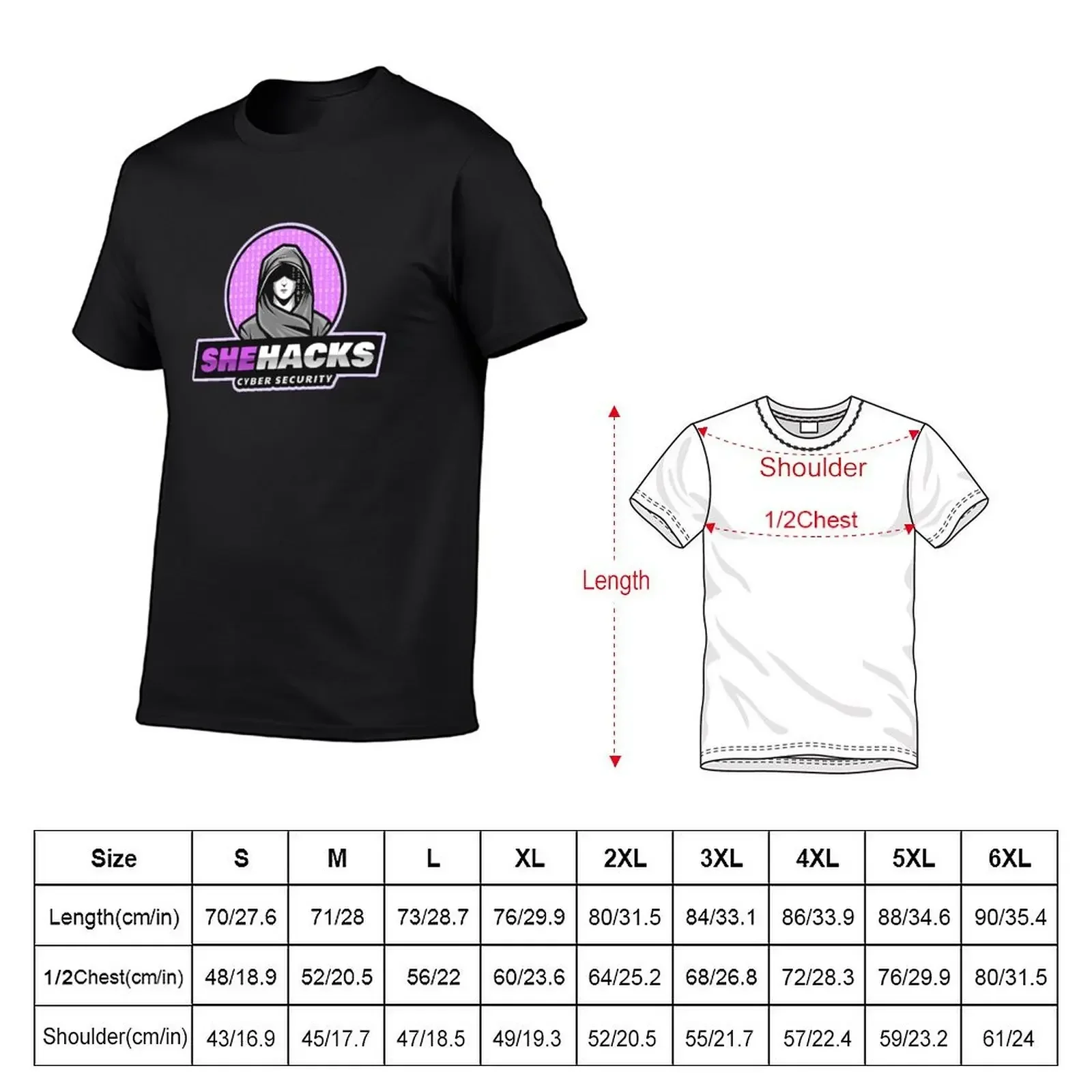 She Hacks - Female hacker - Cyber Security - Purple T-Shirt custom t shirt customs mens t shirt graphic