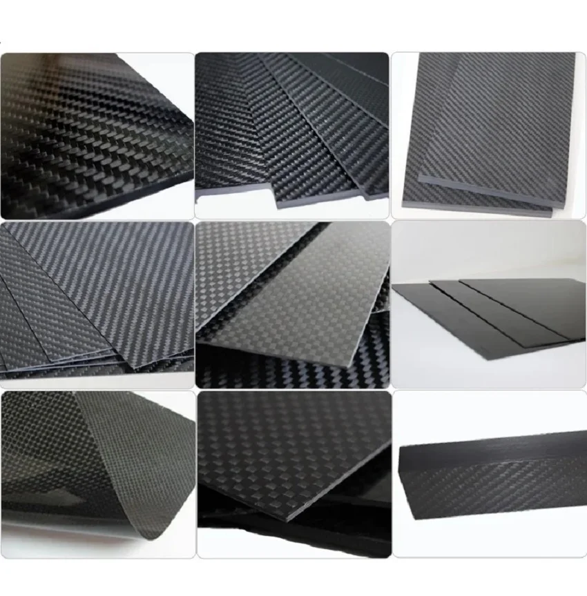 3k Carbon Plate Panel 0.5 1 1.5 2 3 Plain Twill Weave Matt Glossy Surface Full Carbon Fiber Plate Panel Sheet#20/12