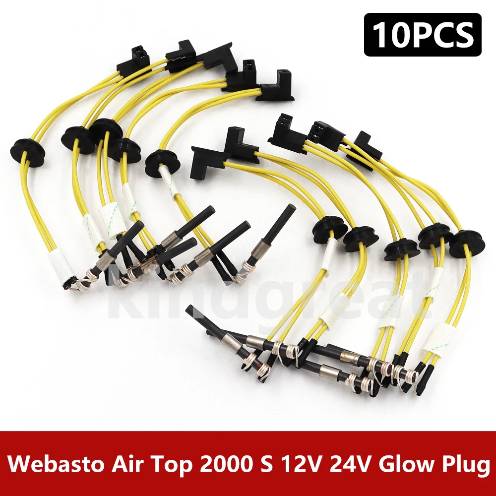 10PCS/Lot For Webasto Air Top 2000 S 12V 24V Diesel Air Parking Heater Glow Plug 84906B 82307B Truck Car Autonomous Heater Parts