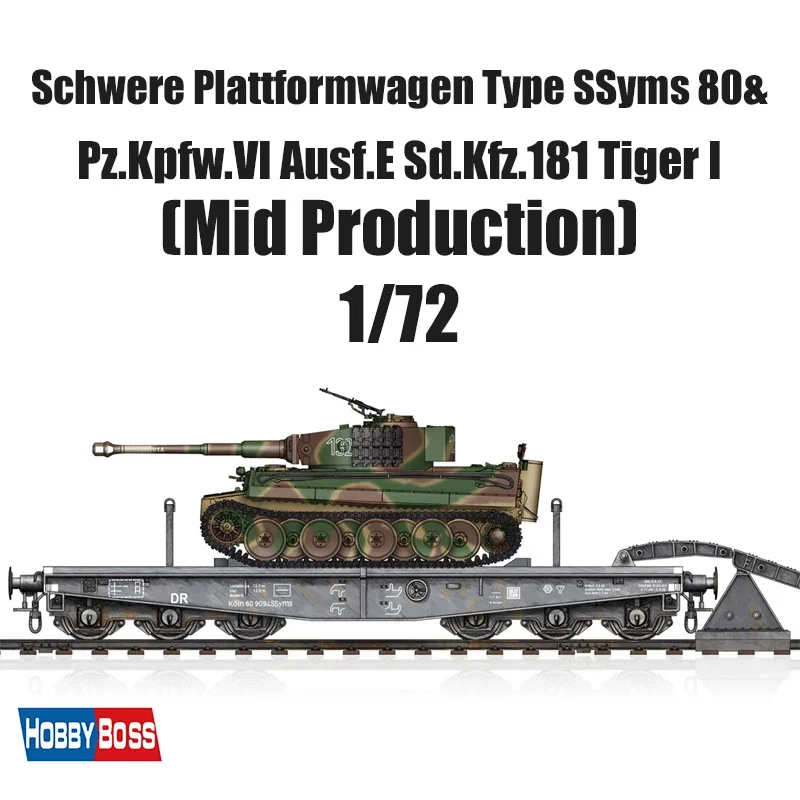 

Trumpeter Plastic Assembled Tank Model Kit 82934 Germany 80 Ton Flat Board with Tiger 1 Heavy Tank - Medium 1/72