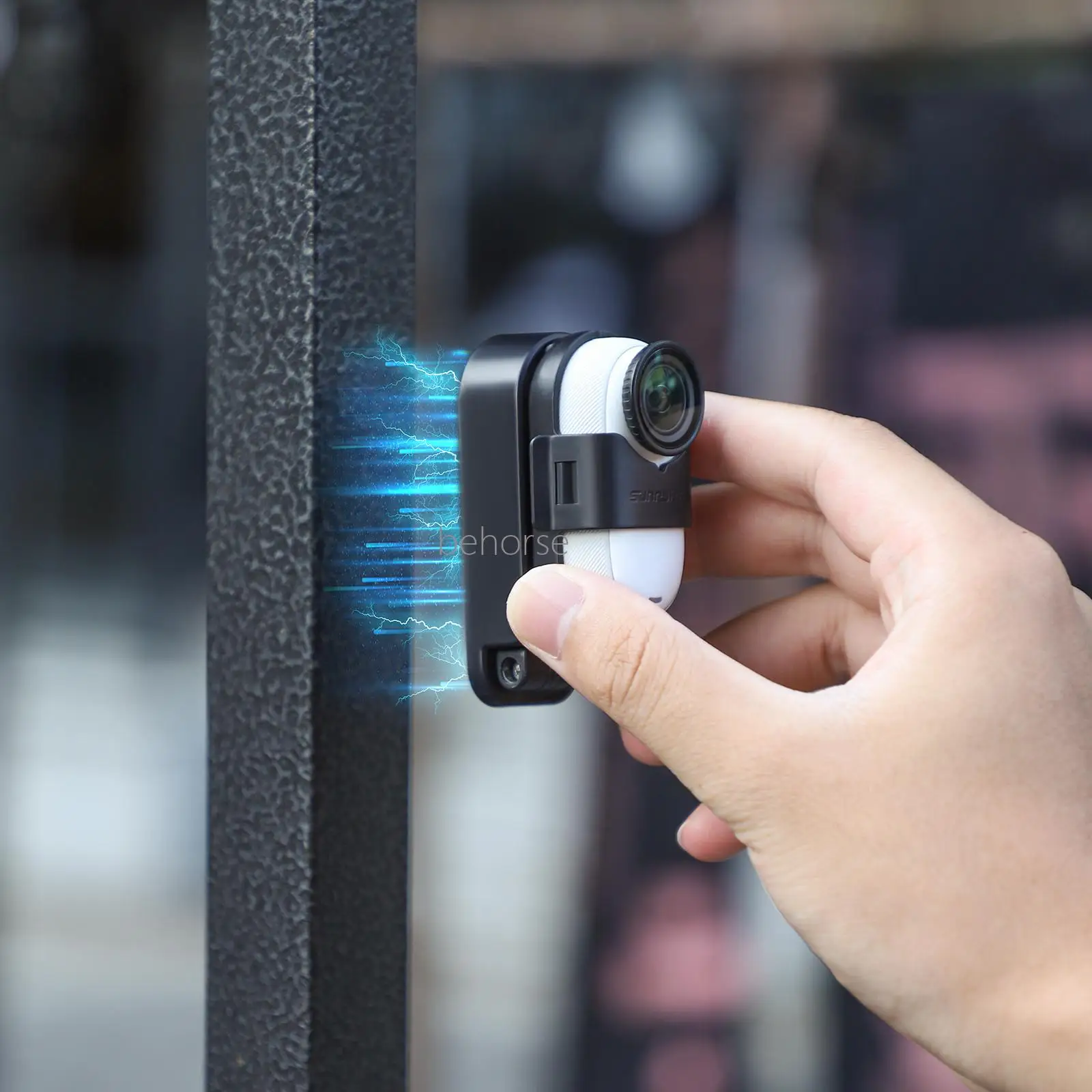 Sunnylife suporte de encaixe magnético portátil para insta360 go 3s/go 3 rotativo multifuncional câmera esportiva suporte magnético