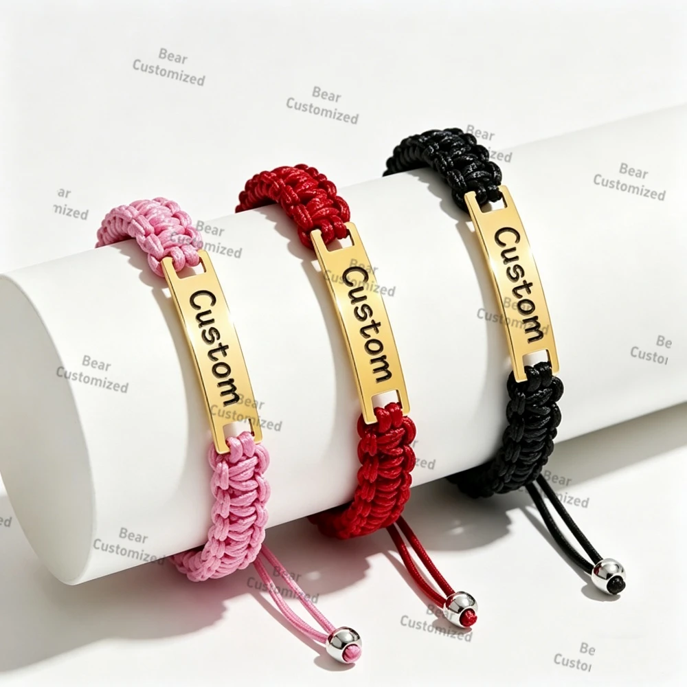 Customized Heart Bracelet for Little Girl Boy, Engravable ID Name Bracelet, Personalized Stainless Steel Chain Birthday Gift