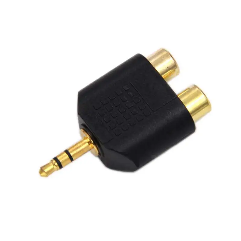 3.5mm Stereo M/F Male Jack Out Plug To 2 RCA Female Splitter Adapter Connector Stereo Male To 2X RCA Female Adapter