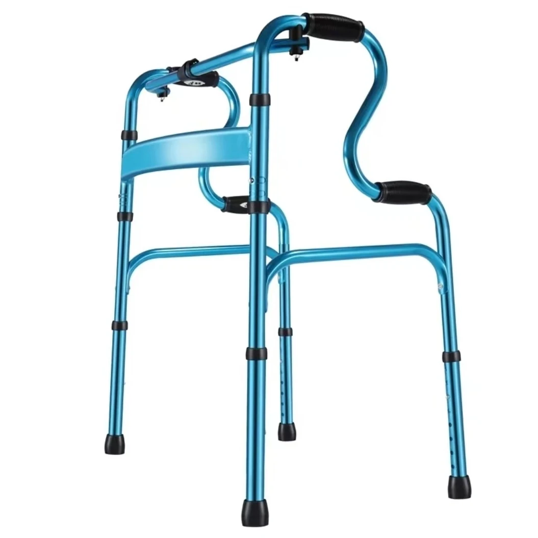 

Lightweight Aluminum Alloy Foldable Upright Chair Seat Outdoor Multi-function Walker Aid Dual Mode Front Wheel High