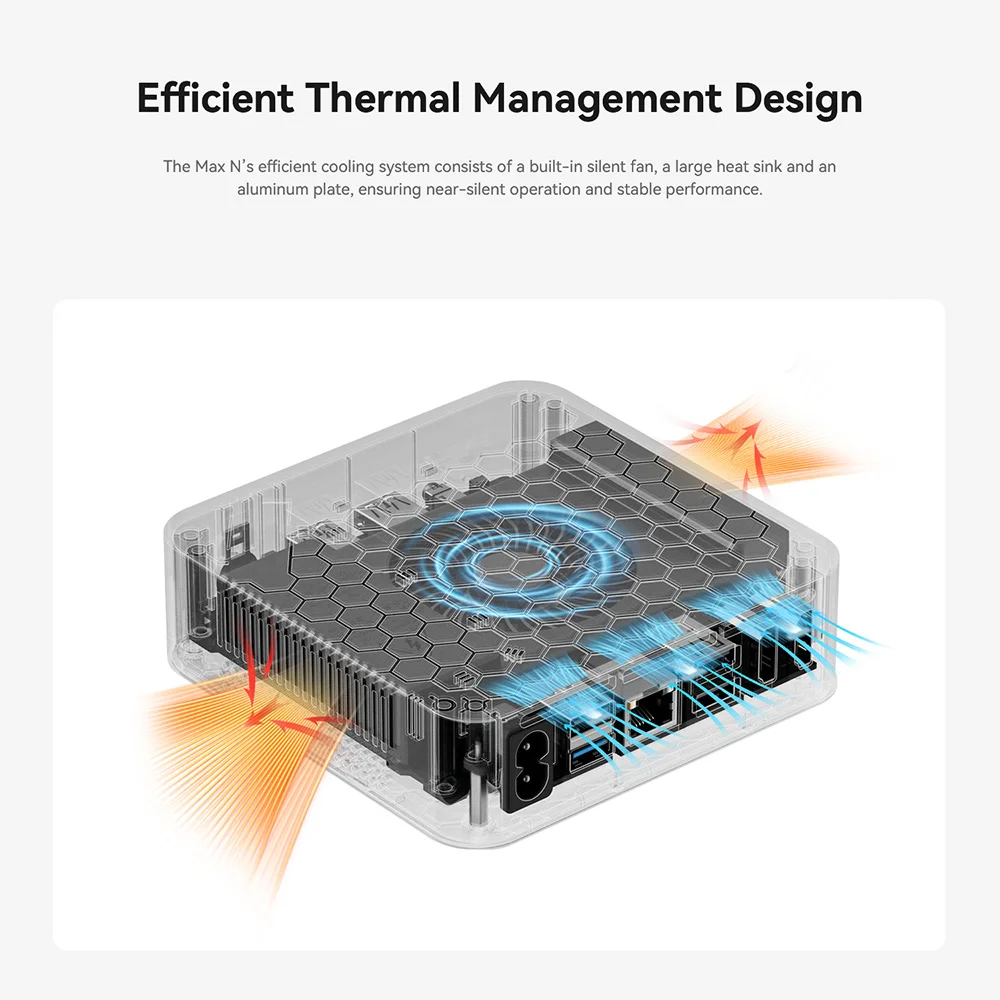 OUMAX-MAX Mini PC Intel N100, 16GB, 500GB, Intel N95, 8GB, 256GB, SSD, WiFi 5, BT 5.0, Destop Mini Computador, VS T8 Pro, GK3V, b4 Além disso