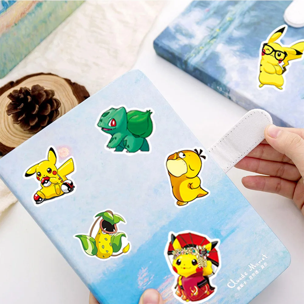 10/30/50pcs Anime Pokemon Pikachu Bulbasaur Sticker Cool Cartoon Graffiti Decals Phone Case Suitcase Diary Sticker for Kids Toy