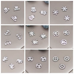 3pcs Golf Clubs Music Headset Spider Web Skull Skeleton Pi Symbol Charms Pendant Earring Bracelet DIY Necklace Jewelry Making