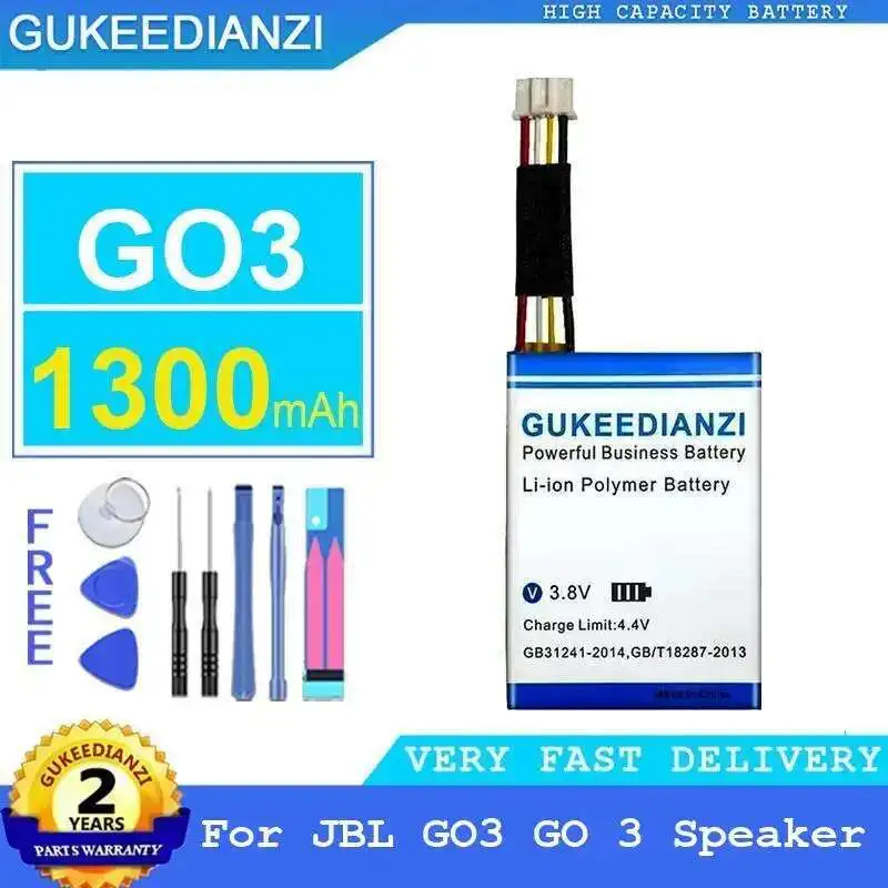

For Jbl GO3 GO 3 Speaker Premium Replacement Portable Bluetooth Battery 1300Mah