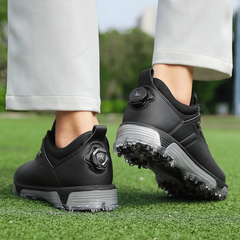 Golf shoes casual sports shoes men's breathable four season fashion outdoor non slip comfortable rotating button motion shoes