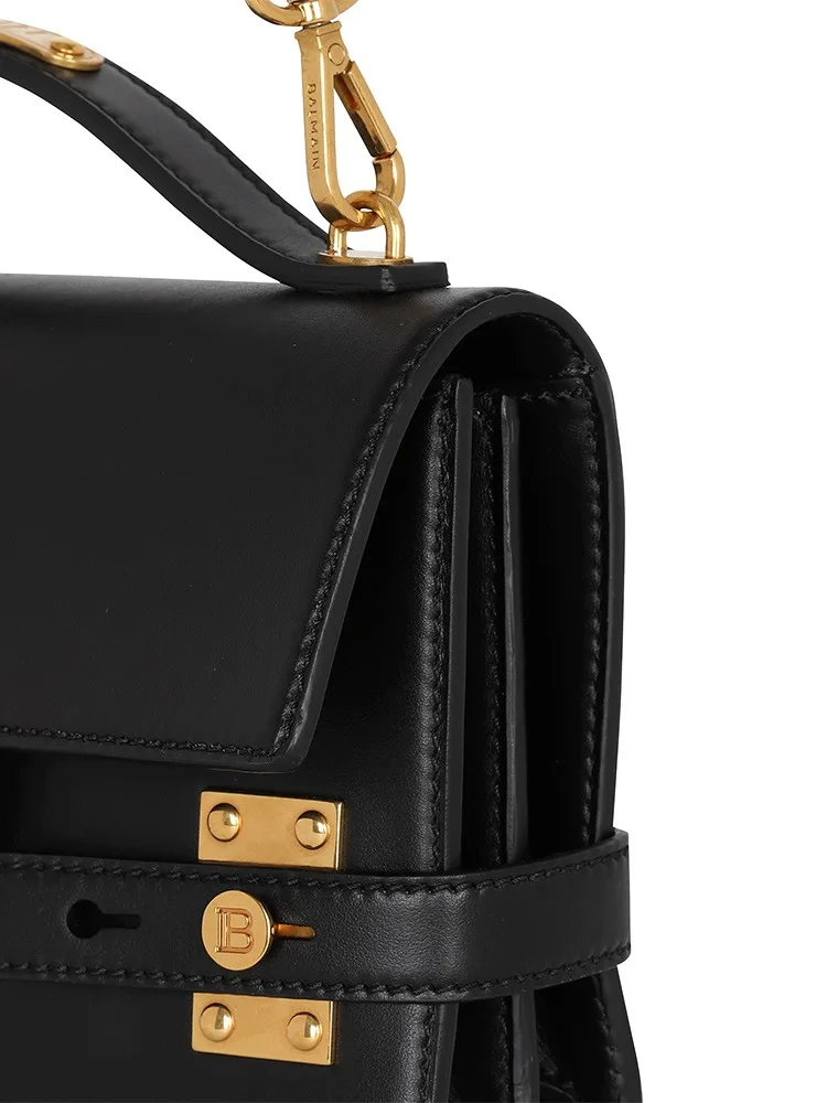 Balmain Smooth leather B-Buzz 24 Detachable shoulder strap women's handbag