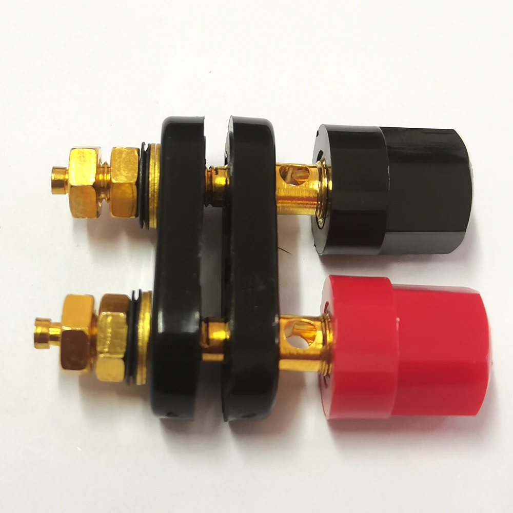 1PC Lautsprecher-Audioverstärker-Anschluss, doppelt integrierter Klemmenanschluss, 2-in-1-Bananenbuchse, 4 mm, rot, schwarz, doppelter Sechskant-/Pflaumenkopf – Detail 6