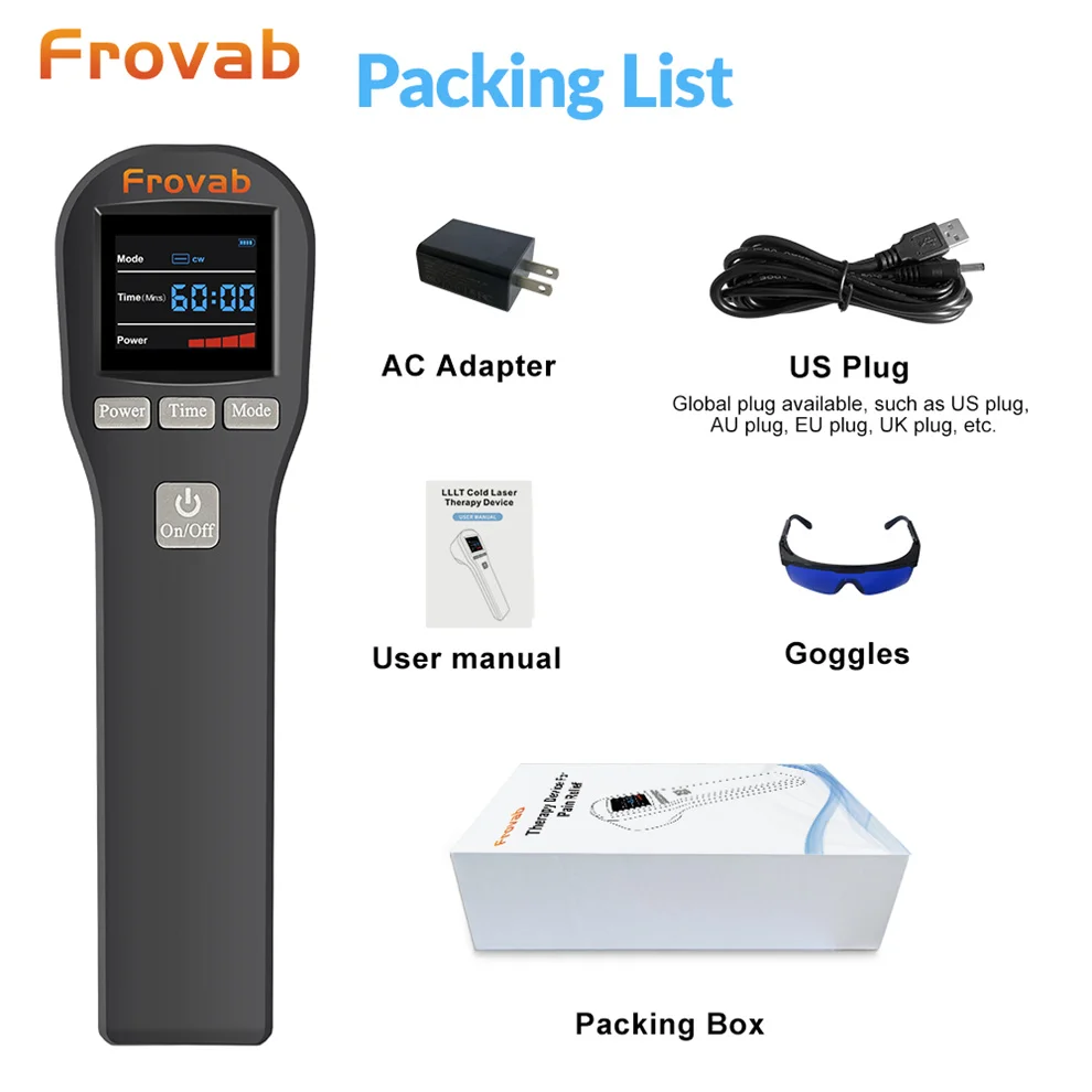 Frovab 808nm x4+650nm x16 Physical Mls Laser Therapy Near Me Light Chiropractic For Healing Muscle Strains And Ligament Sprains