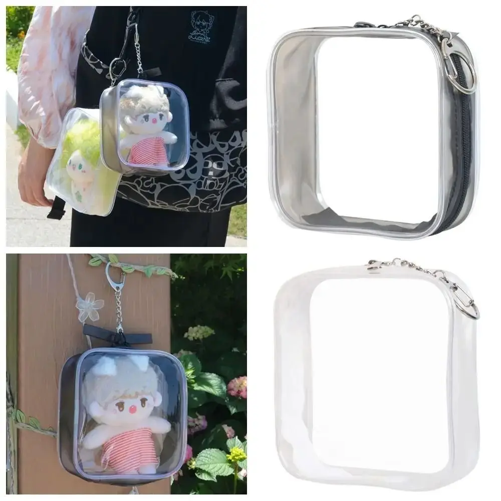 Dustproof 10cm Doll Outdoor Bag Transparent Thicken Mini Doll Outdoor Pouch Kawaii PVC Doll Display Box Girls Gifts