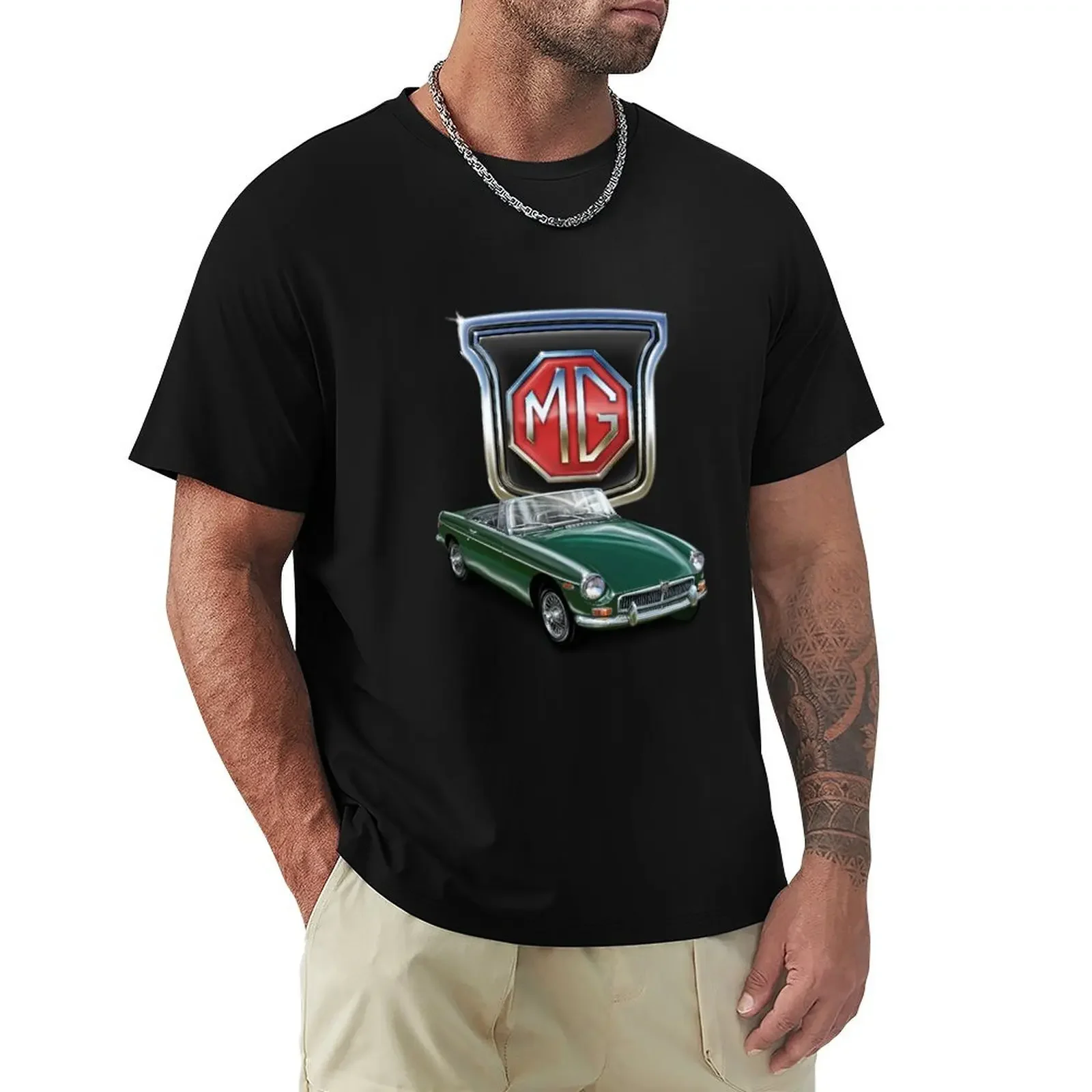 

MGB British Racing Green T-Shirt vintage clothes tops boys whites mens tall t shirts
