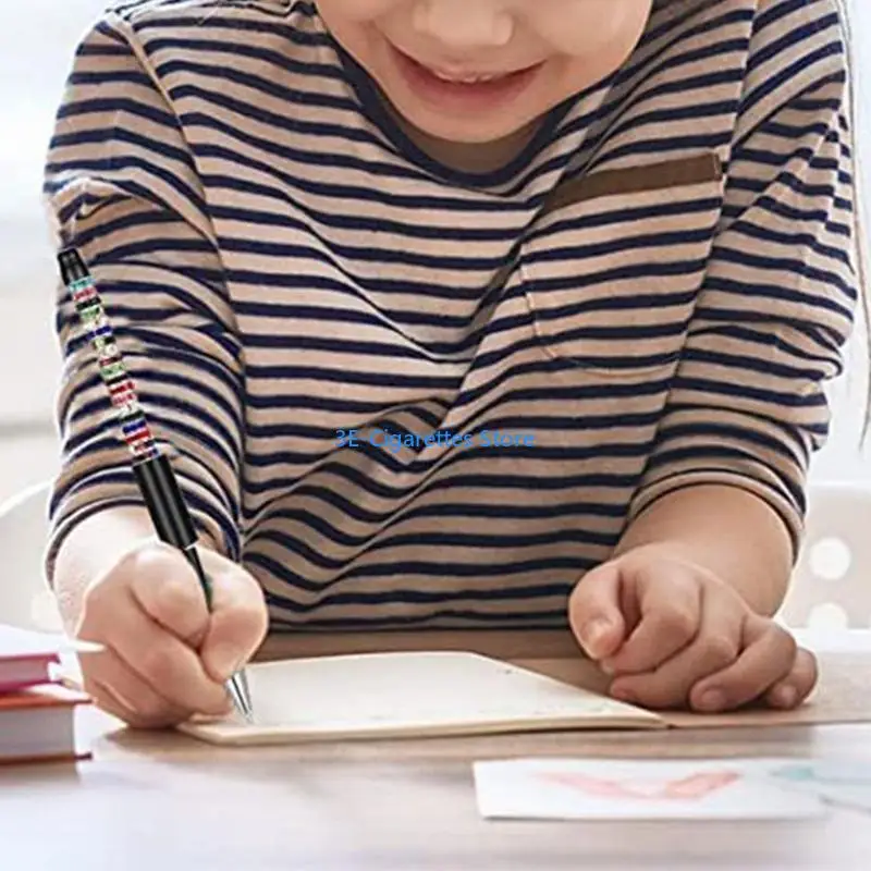 

W8KA Beadable Pens Пластиковая бусинка Печка шариковые ручки DIY Ручки Симпатичные ручки мальчик -девочка для студентов офис