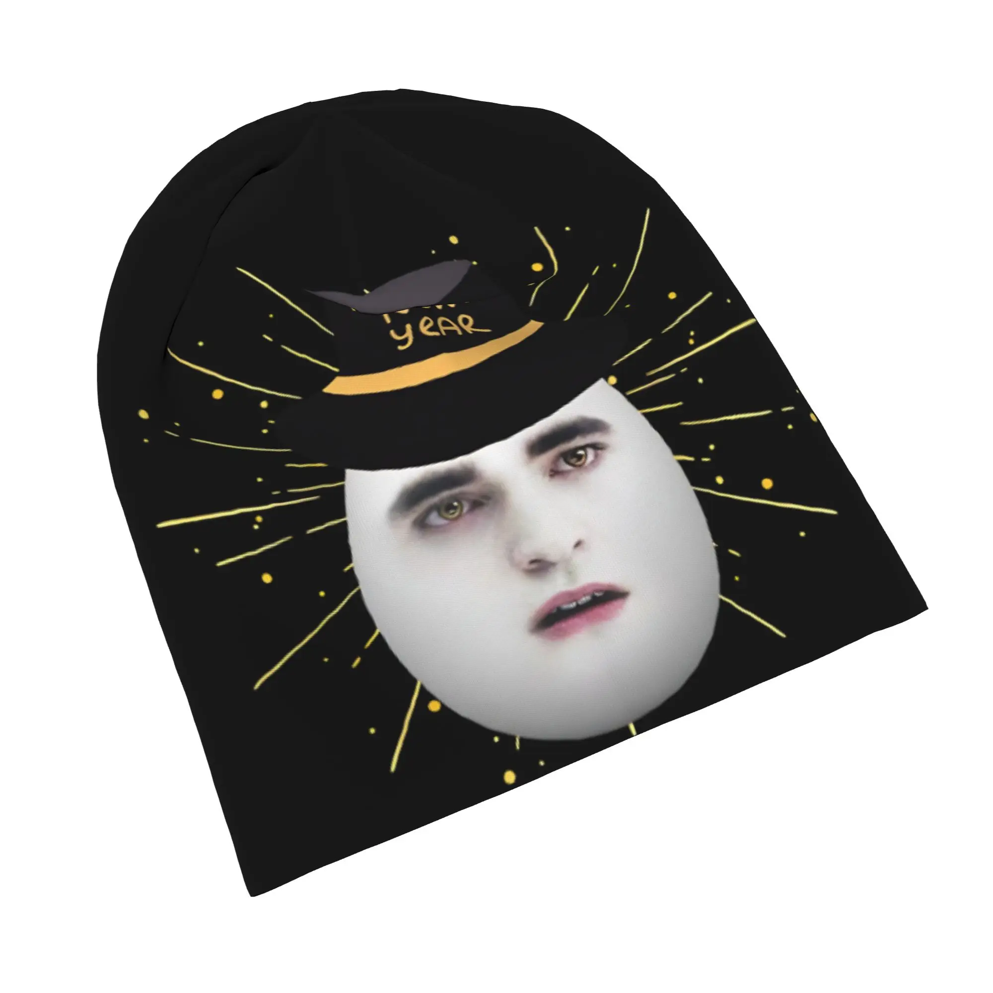 New Years Eggward Cap Twilight Edward Cullen Vintage Autumn Winter Ski Skullies Beanies Hats Summer Warm Dual-use Bonnet Hat